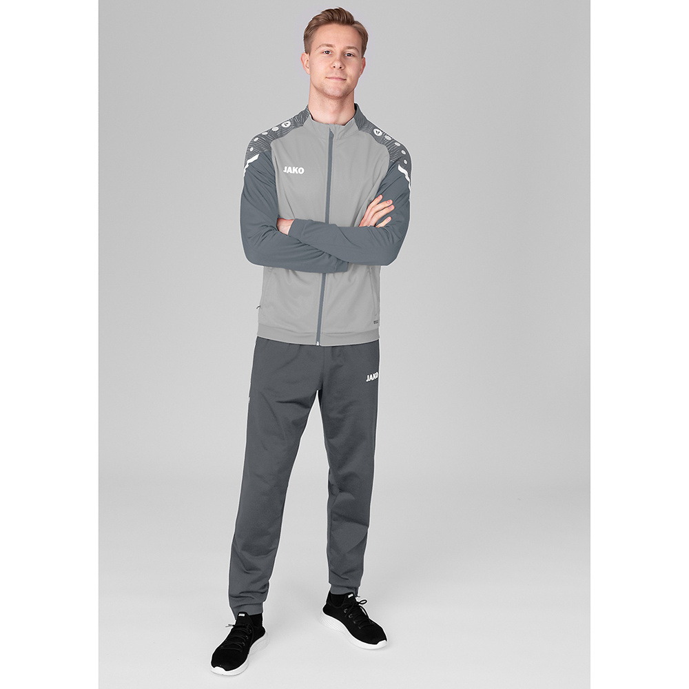 POLYESTER JACKET JAKO PERFORMANCE, SOFT GREY-STONE GREY KIDS. 