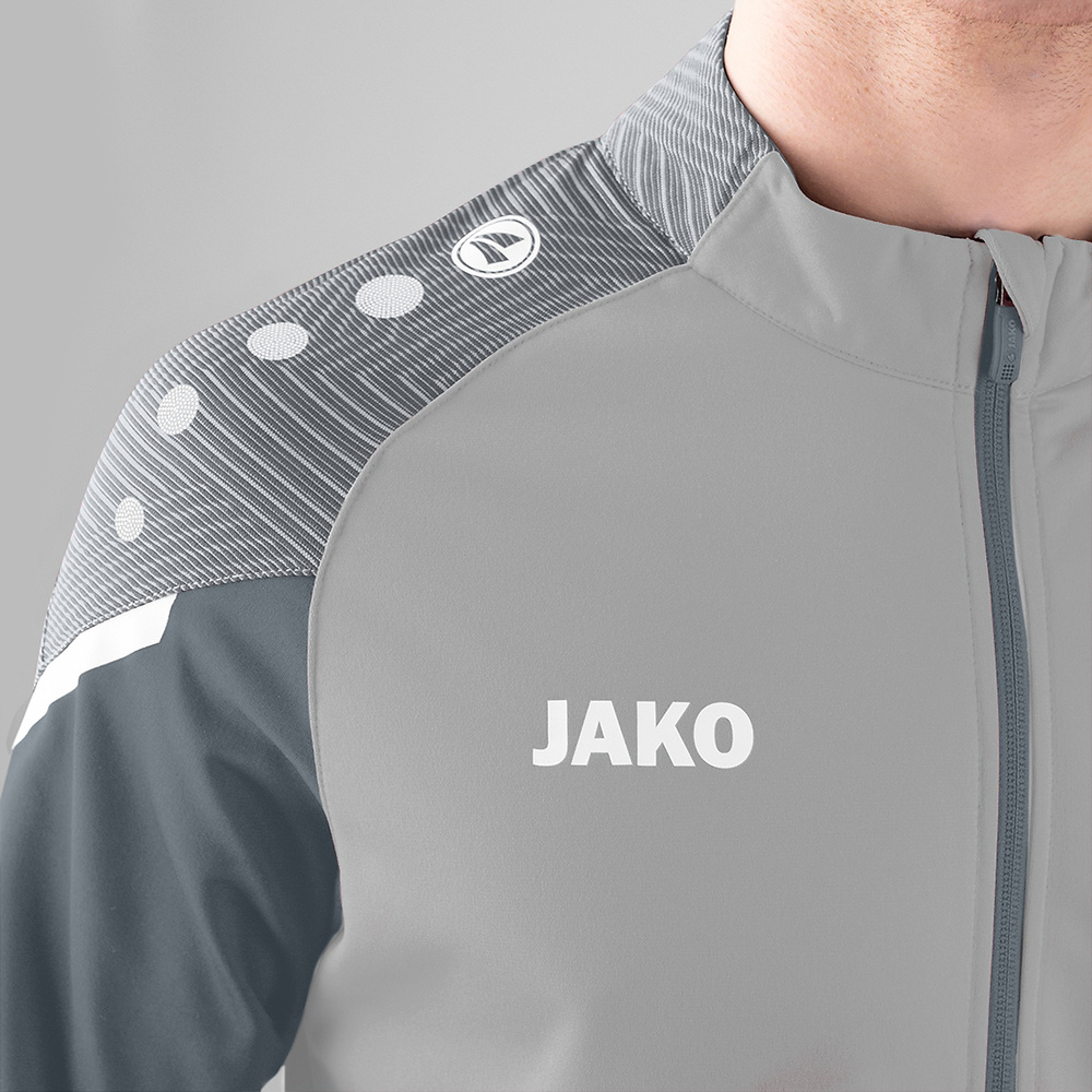 POLYESTER JACKET JAKO PERFORMANCE, SOFT GREY-STONE GREY KIDS. 