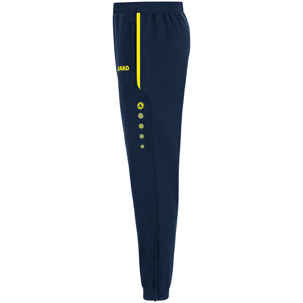 POLYESTER TROUSERS JAKO ALLROUND, SEABLUE-NEON YELLOW MEN. 