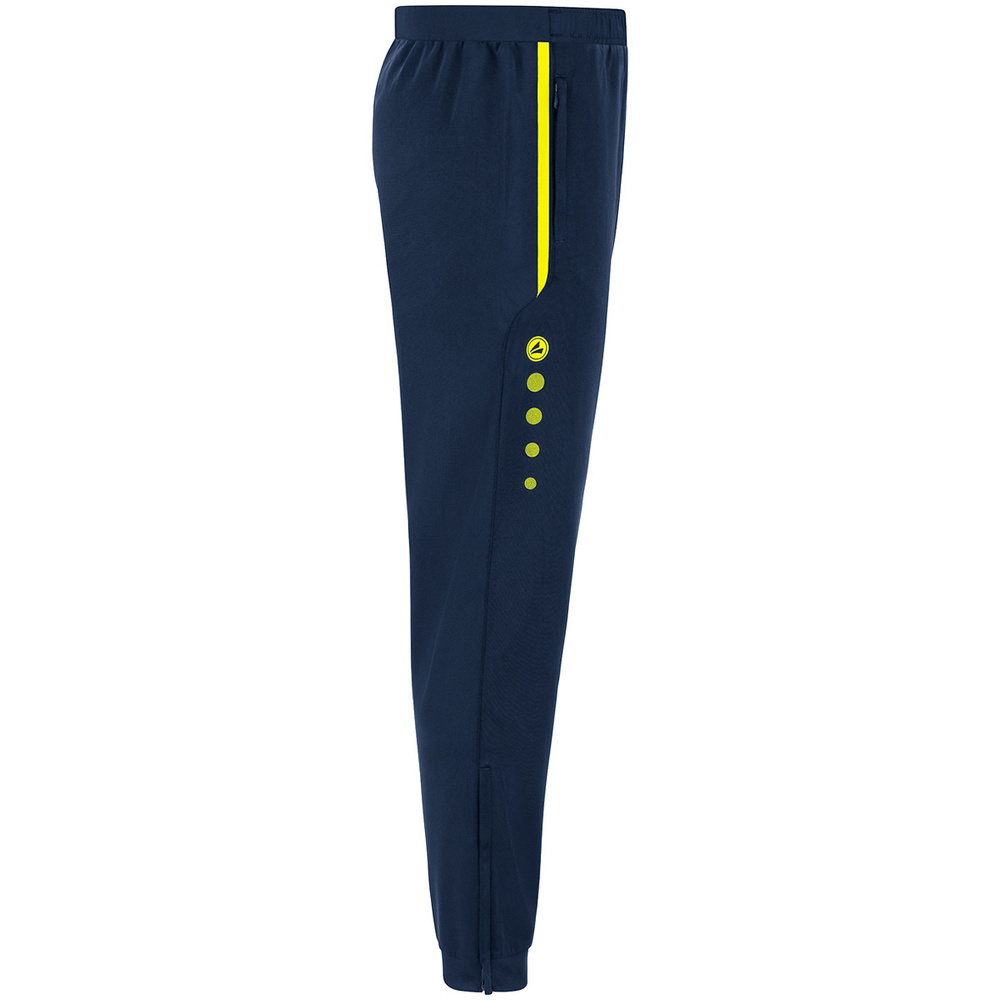 POLYESTER TROUSERS JAKO ALLROUND, SEABLUE-NEON YELLOW MEN. 