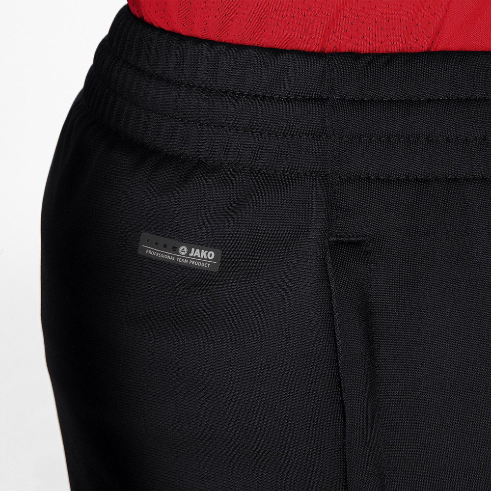 POLYESTER TROUSERS JAKO CHALLENGE, BLACK-RED KIDS. 