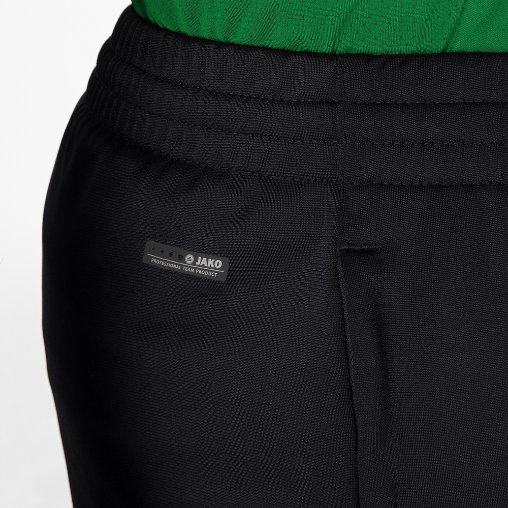 POLYESTER TROUSERS JAKO CHALLENGE, BLACK-SPORT. GREEN KIDS. 