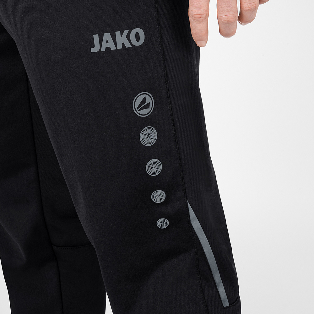 POLYESTER TROUSERS JAKO CHALLENGE, BLACK-STONE GREY MEN. 