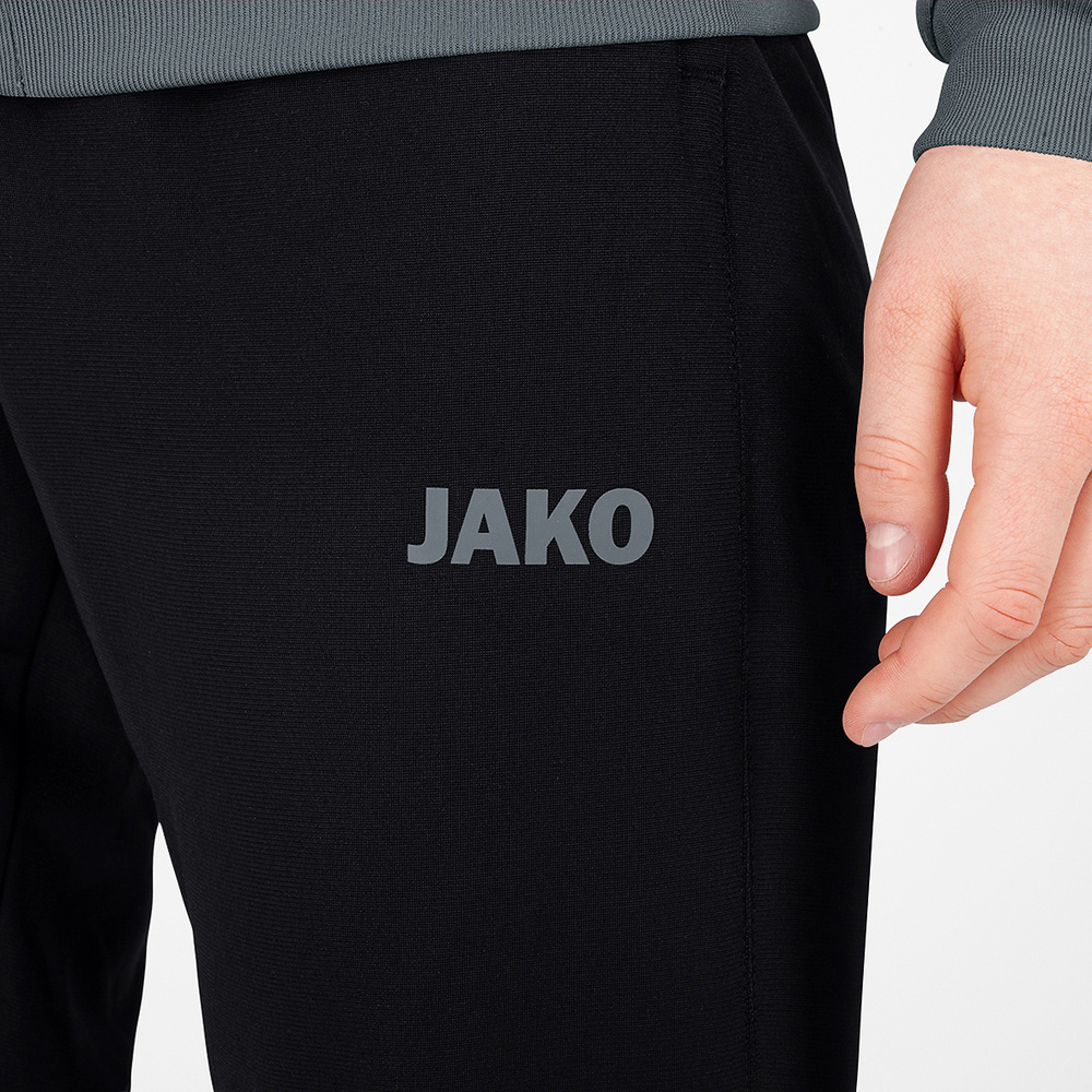 POLYESTER TROUSERS JAKO CHALLENGE, BLACK-STONE GREY WOMEN. 