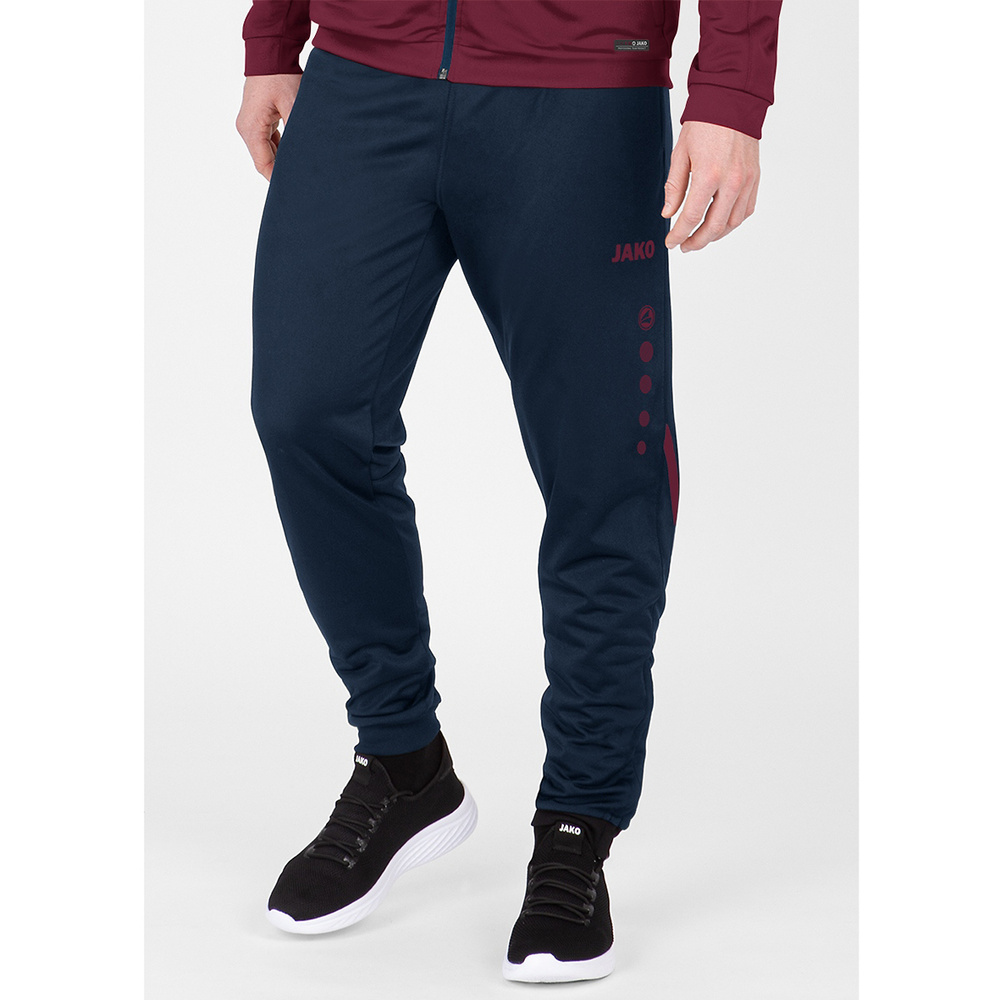 POLYESTER TROUSERS JAKO CHALLENGE, SEABLUE-MAROON MEN. 