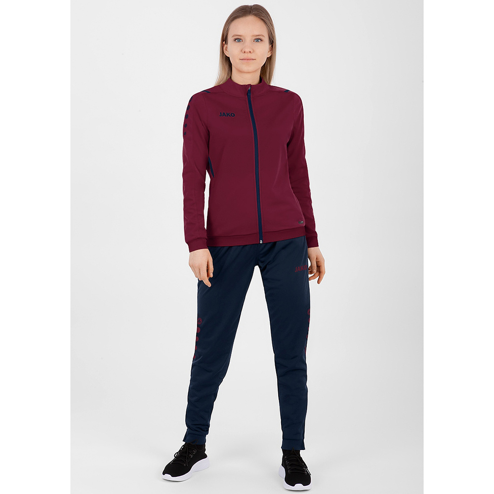 POLYESTER TROUSERS JAKO CHALLENGE, SEABLUE-MAROON WOMEN. 