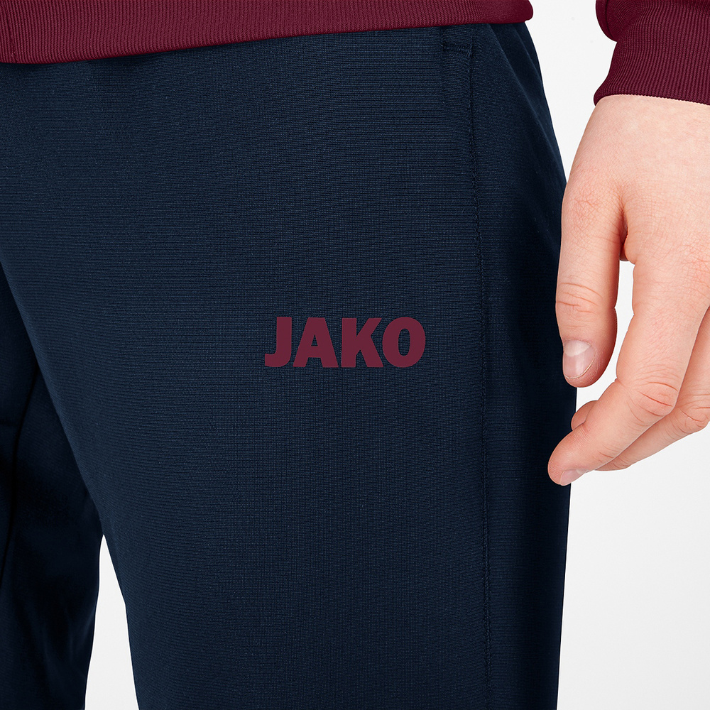 POLYESTER TROUSERS JAKO CHALLENGE, SEABLUE-MAROON WOMEN. 