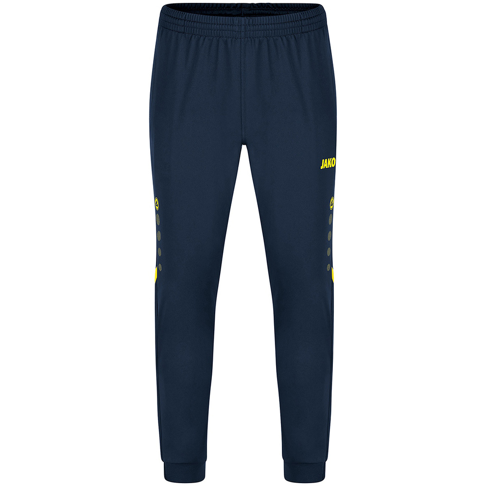 POLYESTER TROUSERS JAKO CHALLENGE, SEABLUE-NEON YELLOW MEN. 