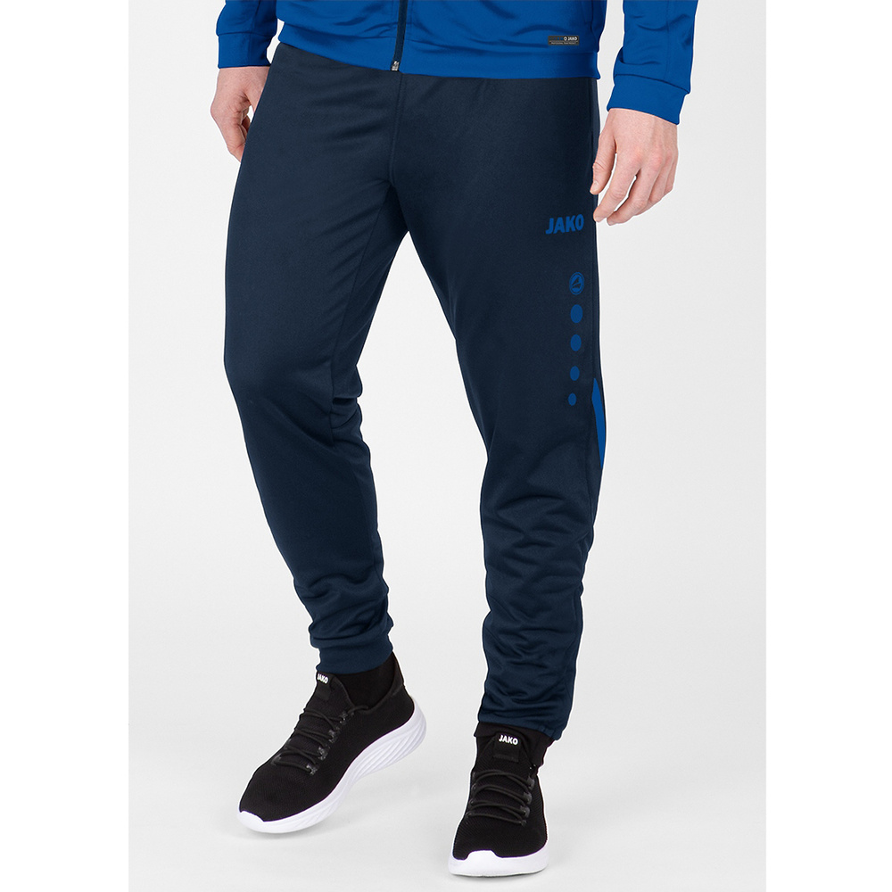 POLYESTER TROUSERS JAKO CHALLENGE, SEABLUE-ROYAL MEN. 