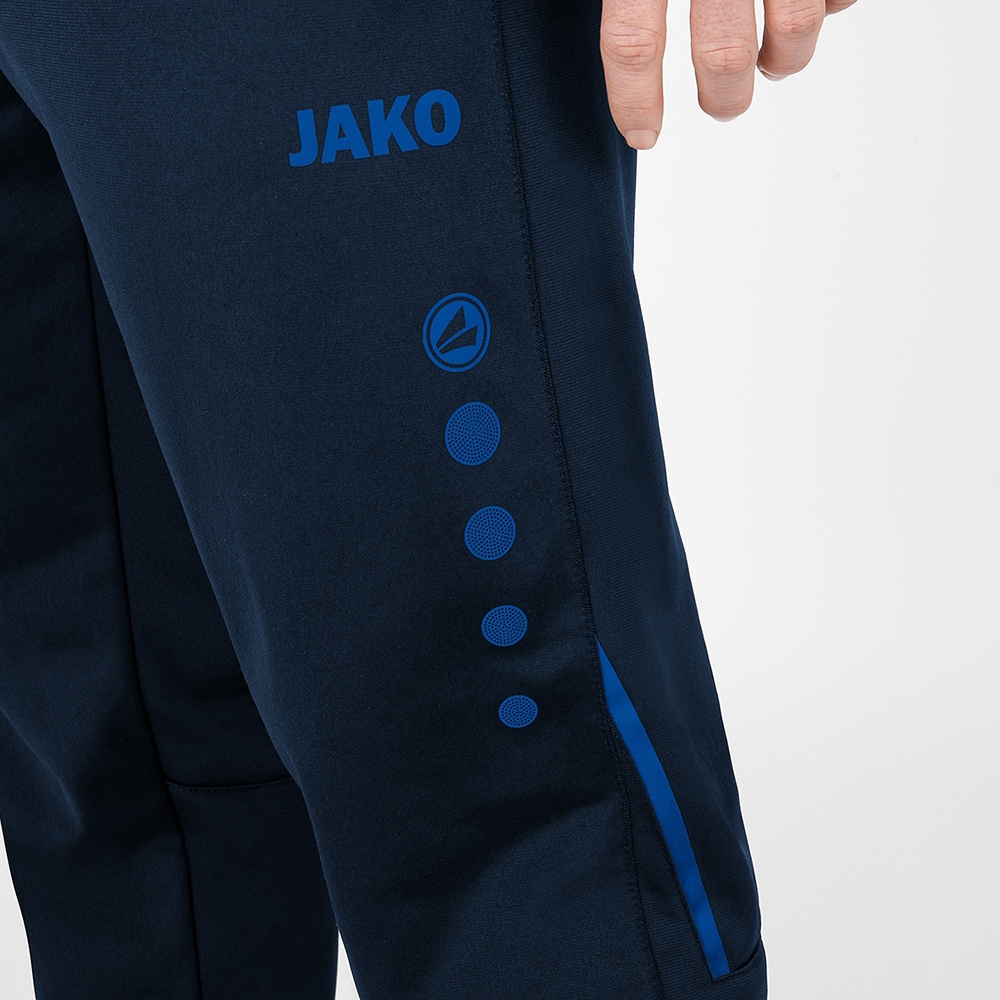 POLYESTER TROUSERS JAKO CHALLENGE, SEABLUE-ROYAL MEN. 