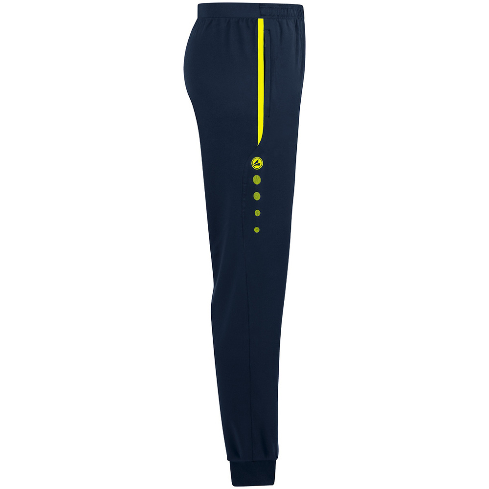 PRESENTATION TROUSERS JAKO ALLROUND, SEABLUE-NEON YELLOW-NEON YELLOW KIDS. 