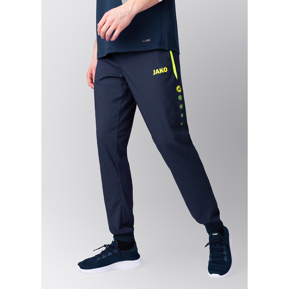 PRESENTATION TROUSERS JAKO ALLROUND, SEABLUE-NEON YELLOW-NEON YELLOW KIDS. 