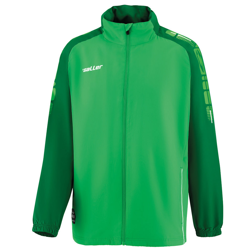 RAIN JACKET SALLERX.72, GREEN-EMERALD-WHITE KIDS. 