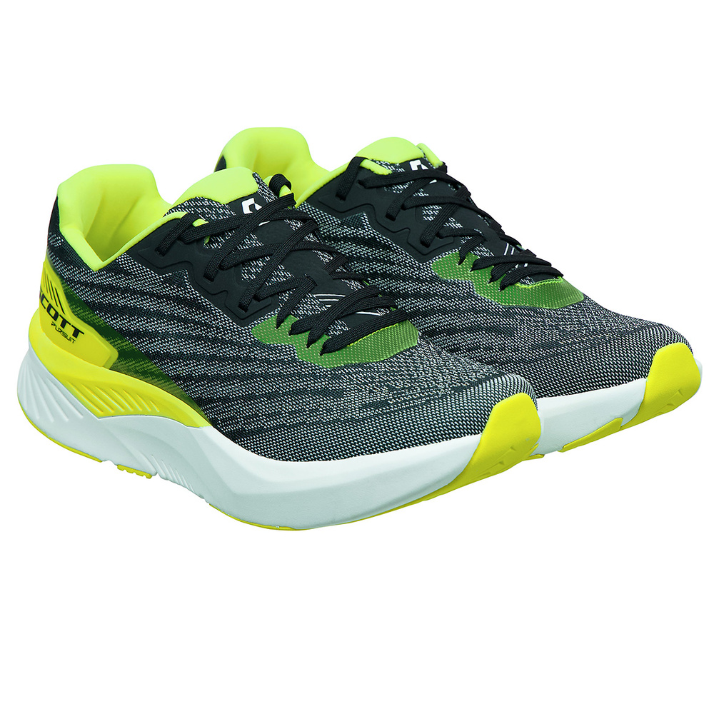 RUNNING SHOES SCOTT PURSUIT, BLACK-YELLOW MAN. 