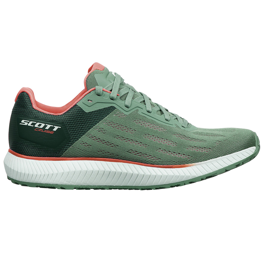 RUNNING SHOES SCOTT WS CRUISE, FROST-GREEN-CORAL-PINK WOMAN. 