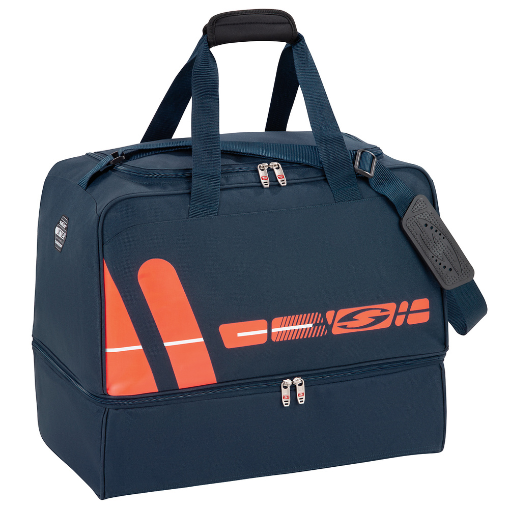 SHOEFOLD BAG SALLERX.72, NAVY-NEON ORANGE-WHITE. 