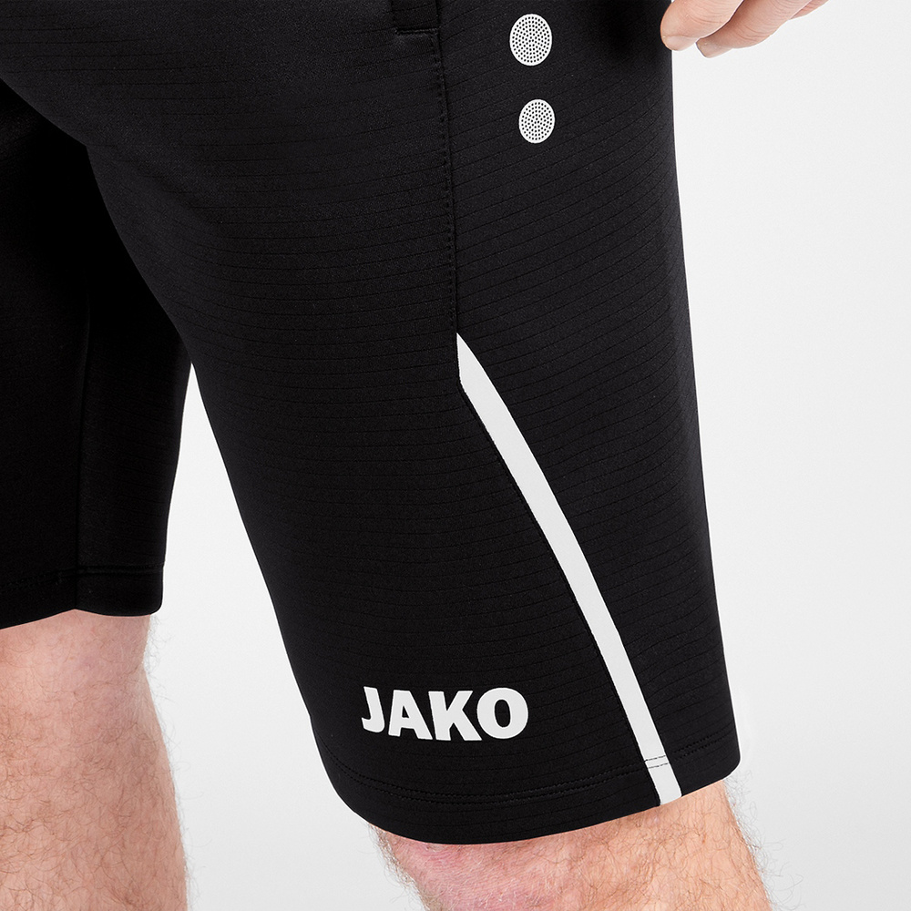 SHORT DE ENTRENAMIENTO JAKO CHALLENGE, NEGRO-AMARILLO HOMBRE. 