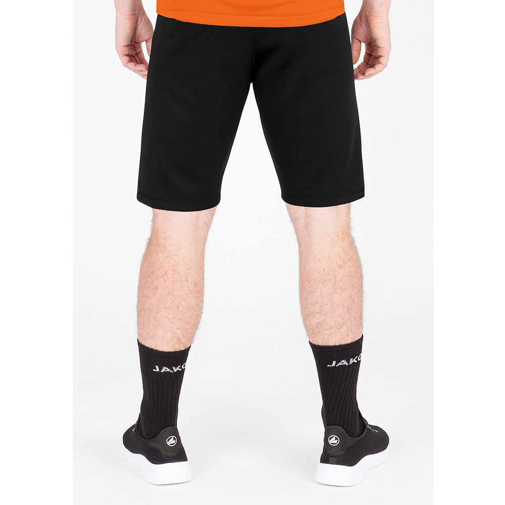 SHORT DE ENTRENAMIENTO JAKO CHALLENGE, NEGRO-NARANJA HOMBRE. 