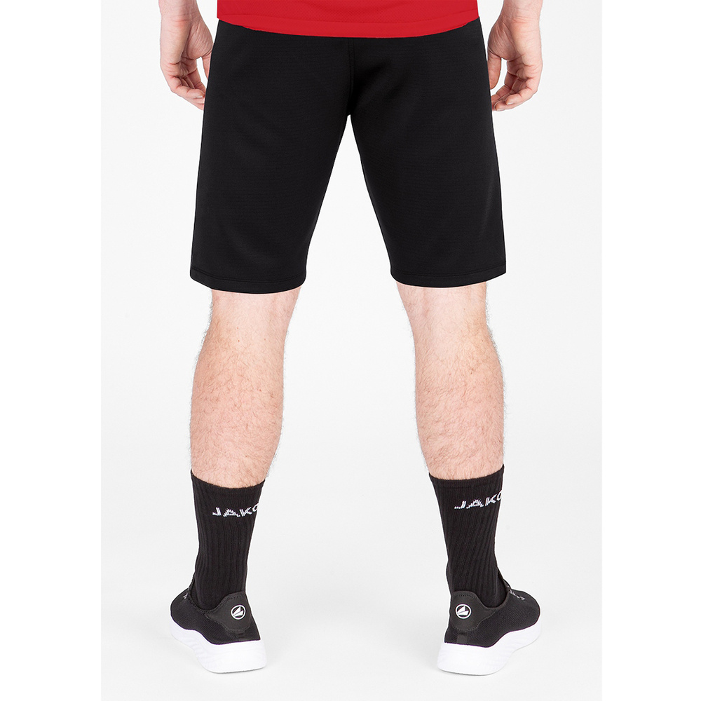 SHORT DE ENTRENAMIENTO JAKO CHALLENGE, NEGRO-ROJO HOMBRE.