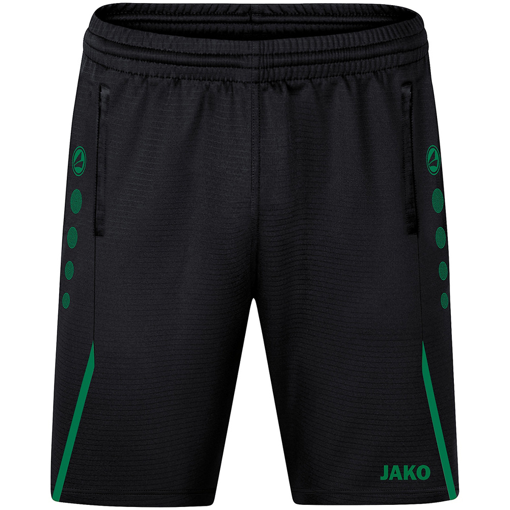 SHORT DE ENTRENAMIENTO JAKO CHALLENGE, NEGRO-VERDE HOMBRE. 