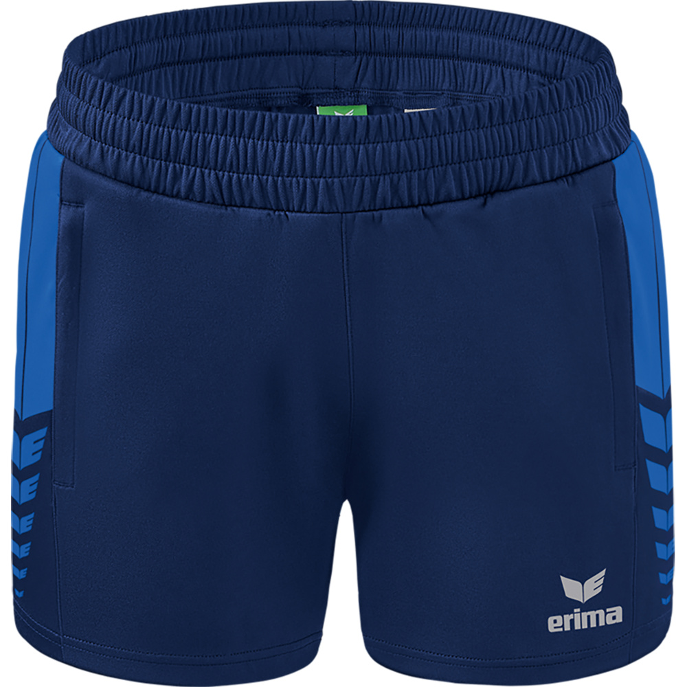 SHORT ERIMA SIX WINGS WORKER, MARINO-ROYAL MUJER. 