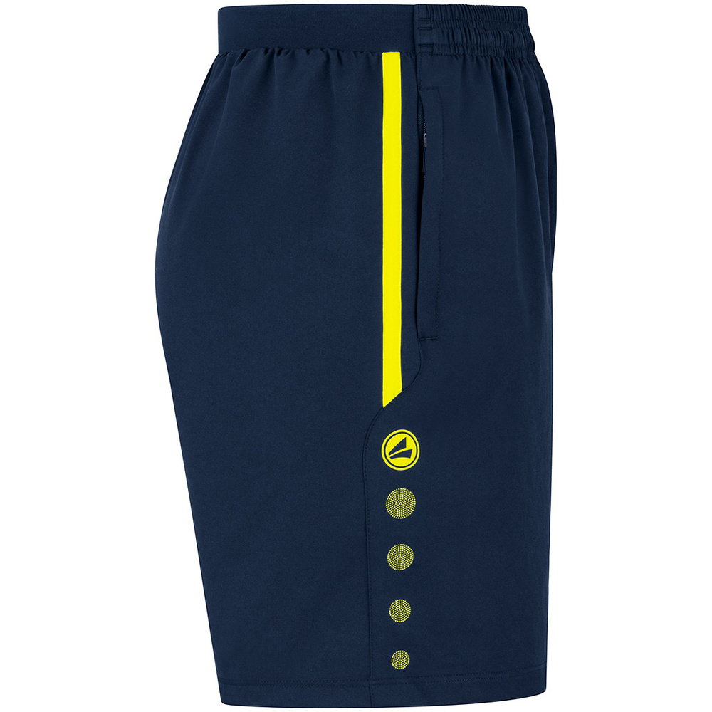 SHORT JAKO ALLROUND, MARINO-AMARILLO NEÓN HOMBRE. 