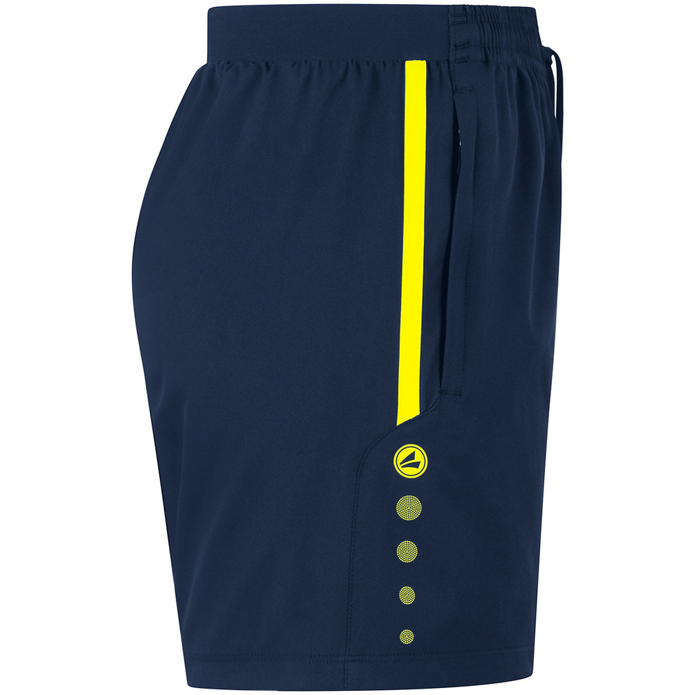 SHORT JAKO ALLROUND, MARINO-AMARILLO NEÓN MUJER. 