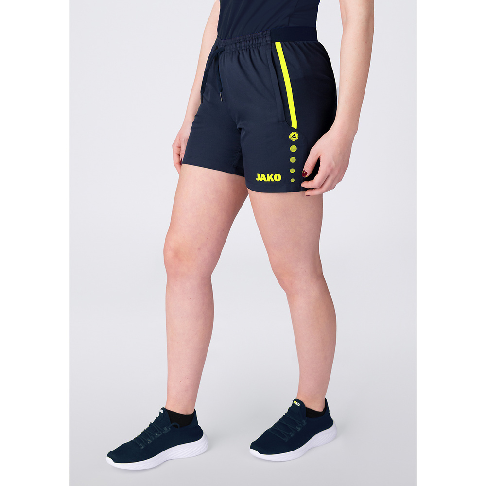 SHORTS JAKO ALLROUND, SEABLUE-NEON YELLOW WOMEN. 