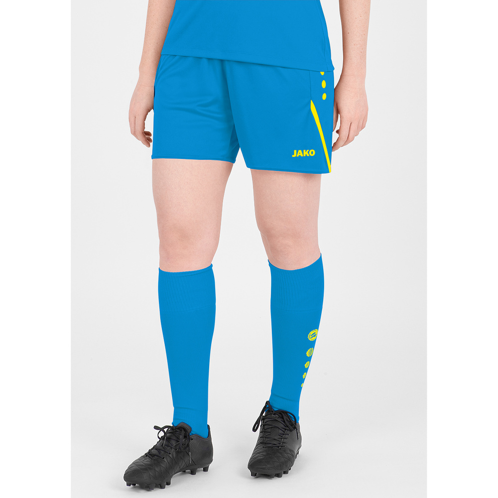 SHORTS JAKO CHALLENGE, BLUE-NEON YELLOW WOMEN. 