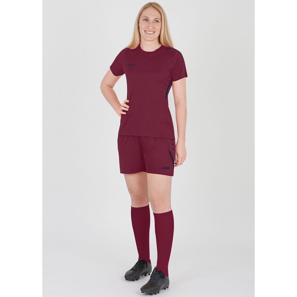 SHORTS JAKO CHALLENGE, MAROON-SEABLUE WOMEN. 