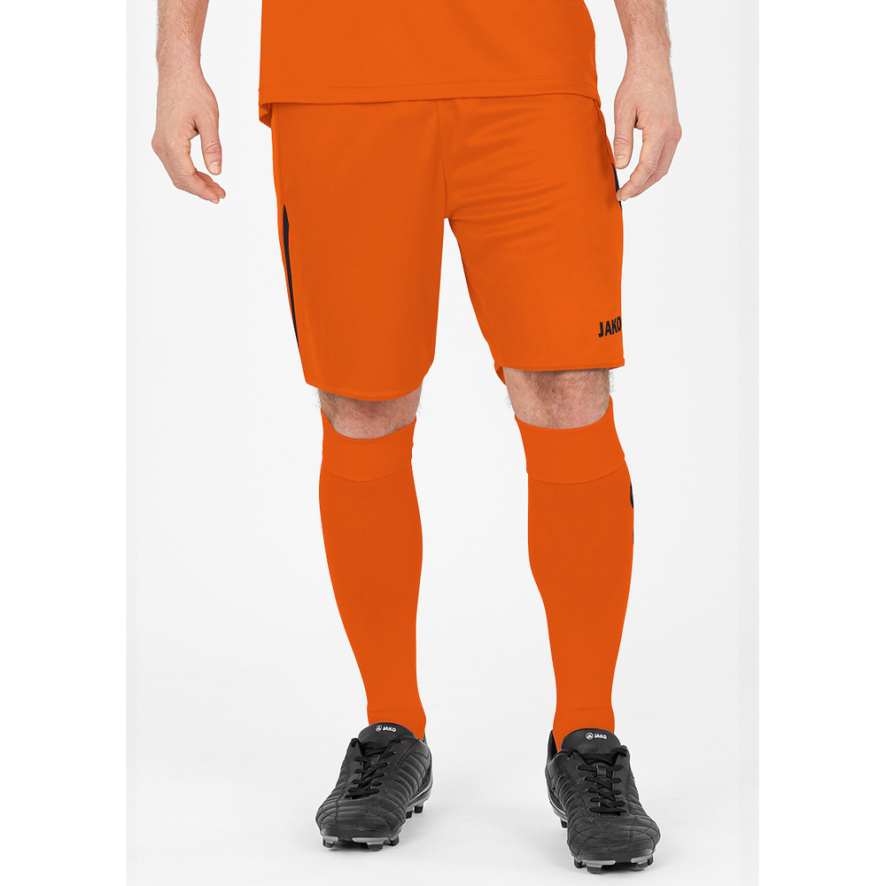 SHORTS JAKO CHALLENGE, NEON ORANGE-BLACK KIDS. 