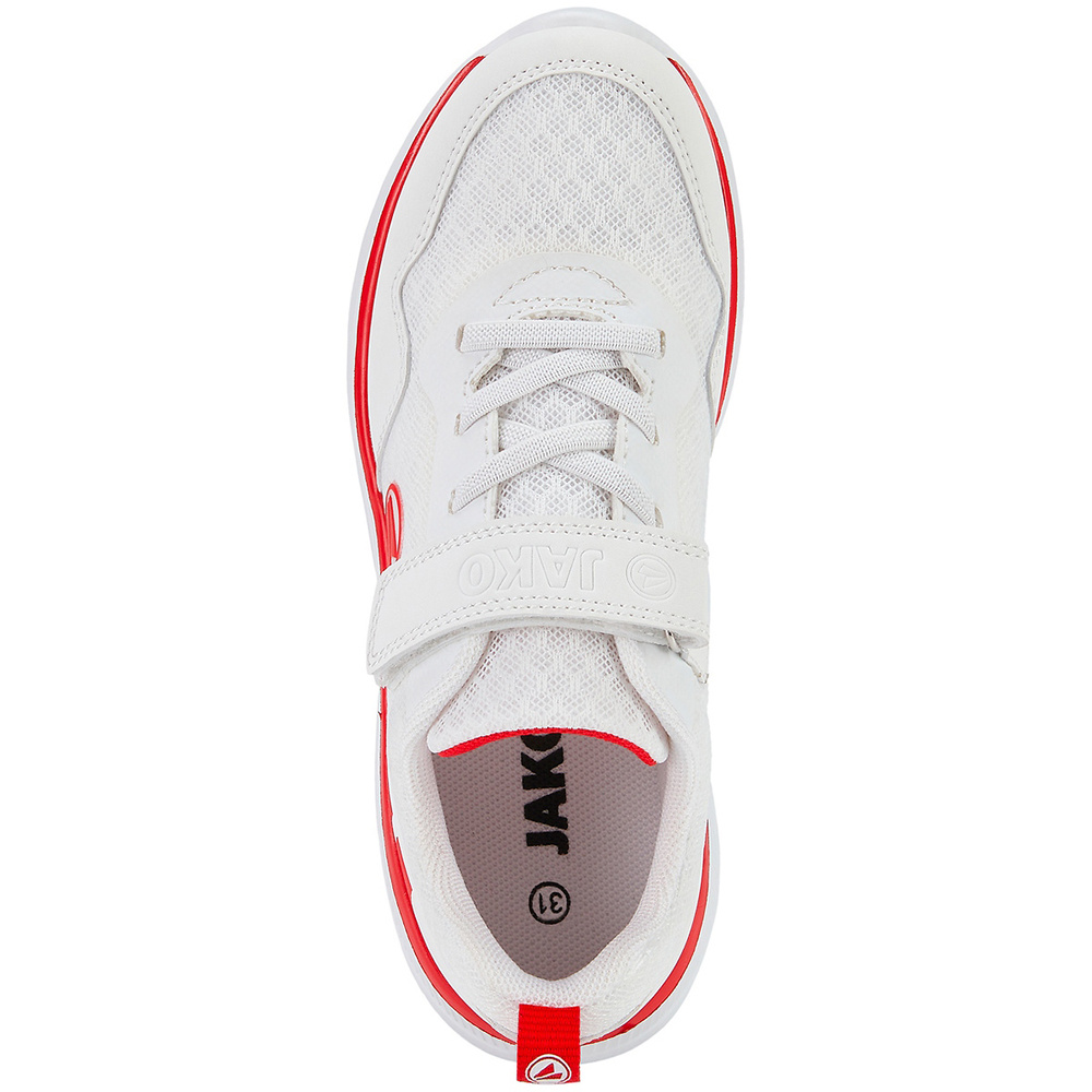 SNEAKER JAKO PERFORMANCE JUNIOR, BLANCO-ROJO. 