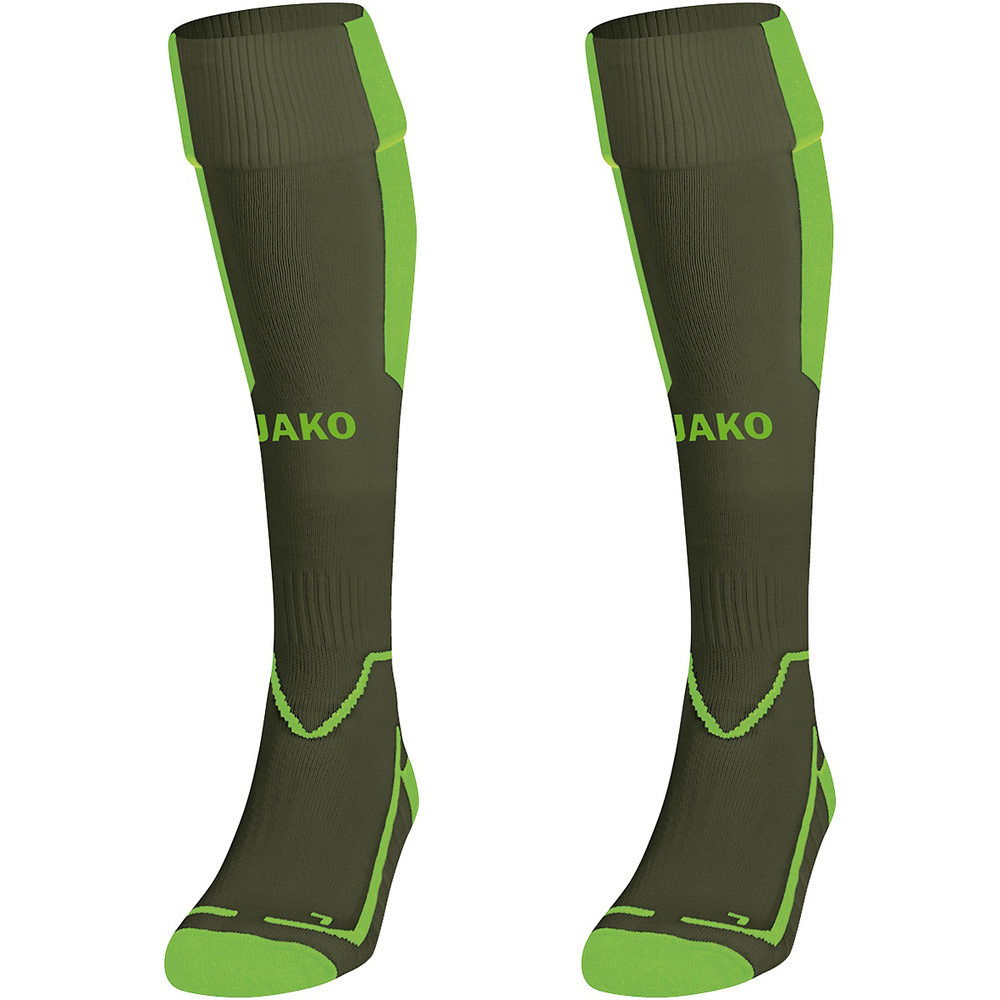 SOCKS JAKO LAZIO, KHAKI-NEON GREEN. 