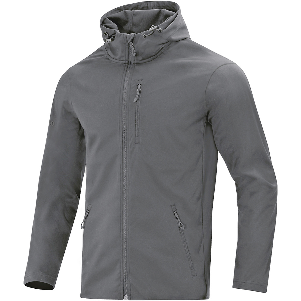 SOFTSHELL JACKET JAKO PREMIUM, STONE GREY MEN. 