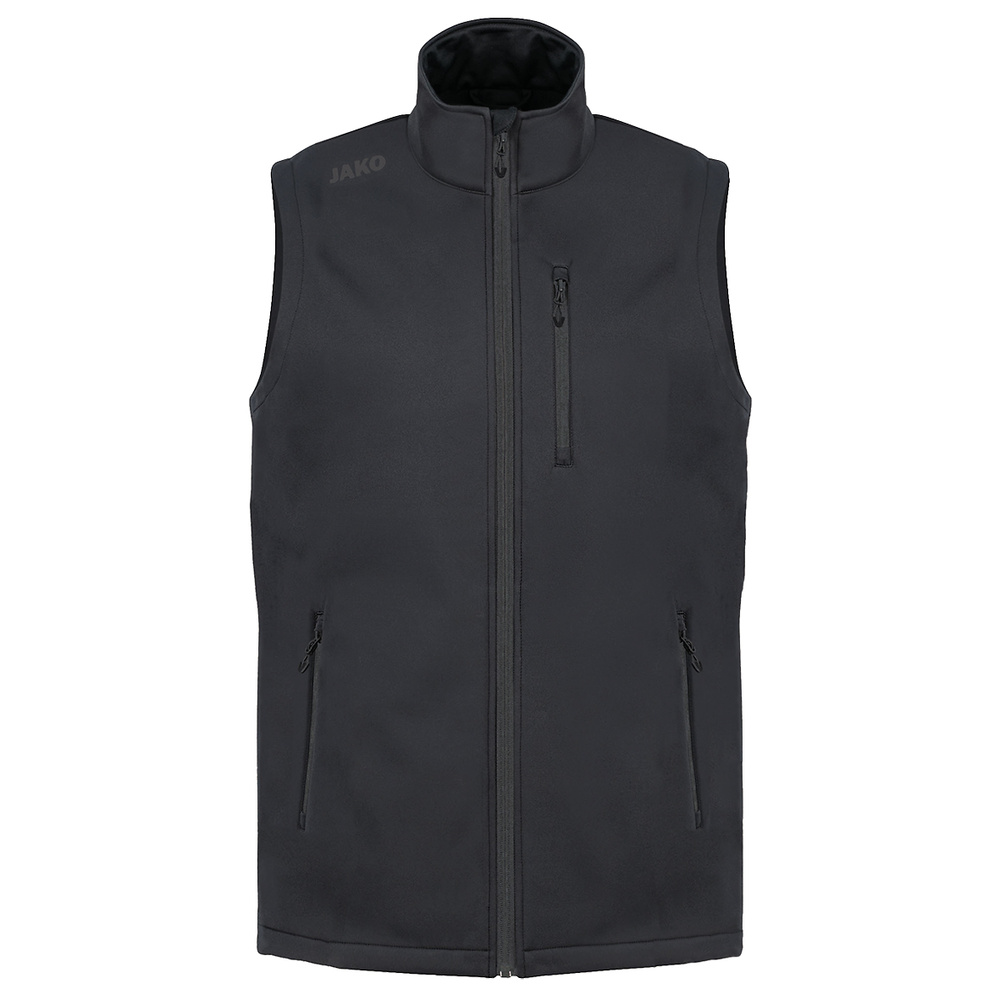 SOFTSHELL VEST JAKO PREMIUM, BLACK MEN. 