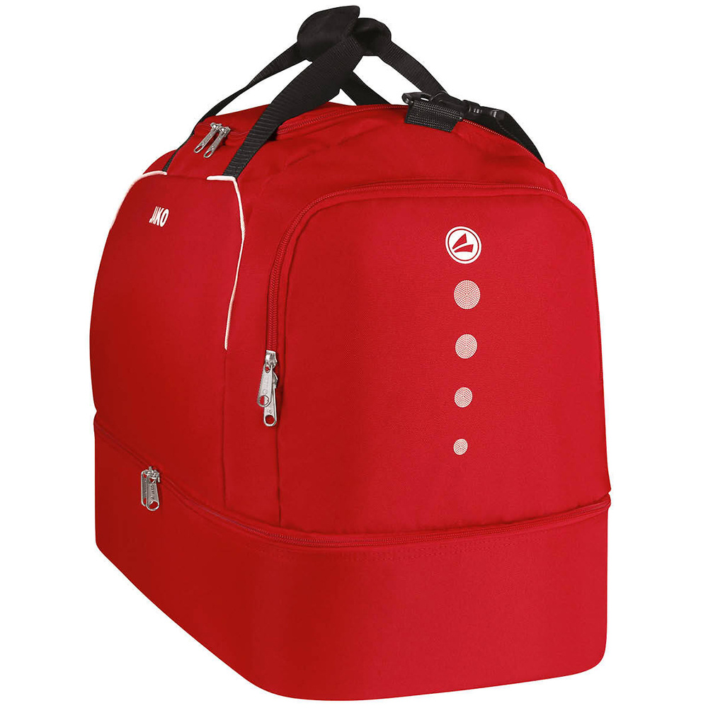 SPORTS BAG JAKO CLASSICO WITH BASE COMPARTMENT, RED. 