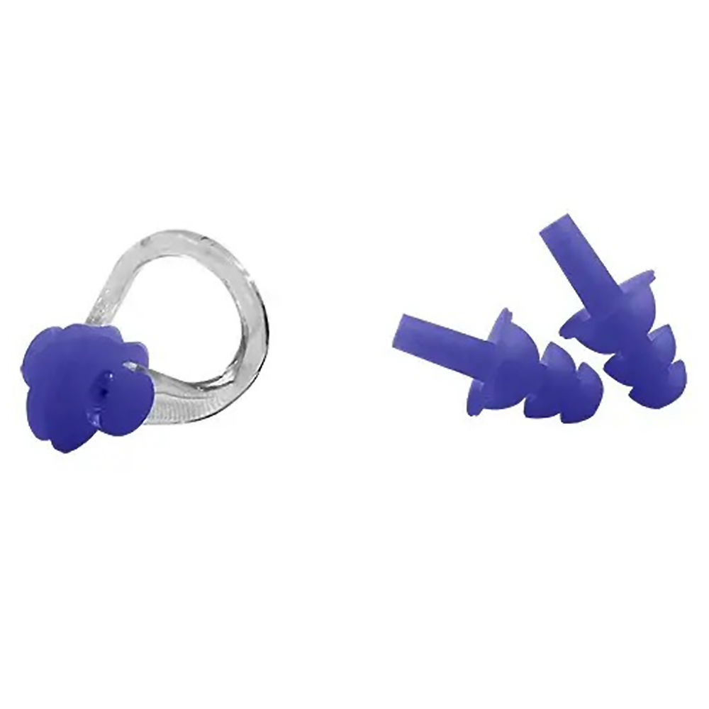 SQUBA NOSE CLIP + EARPLUGS SET, BLUE. 