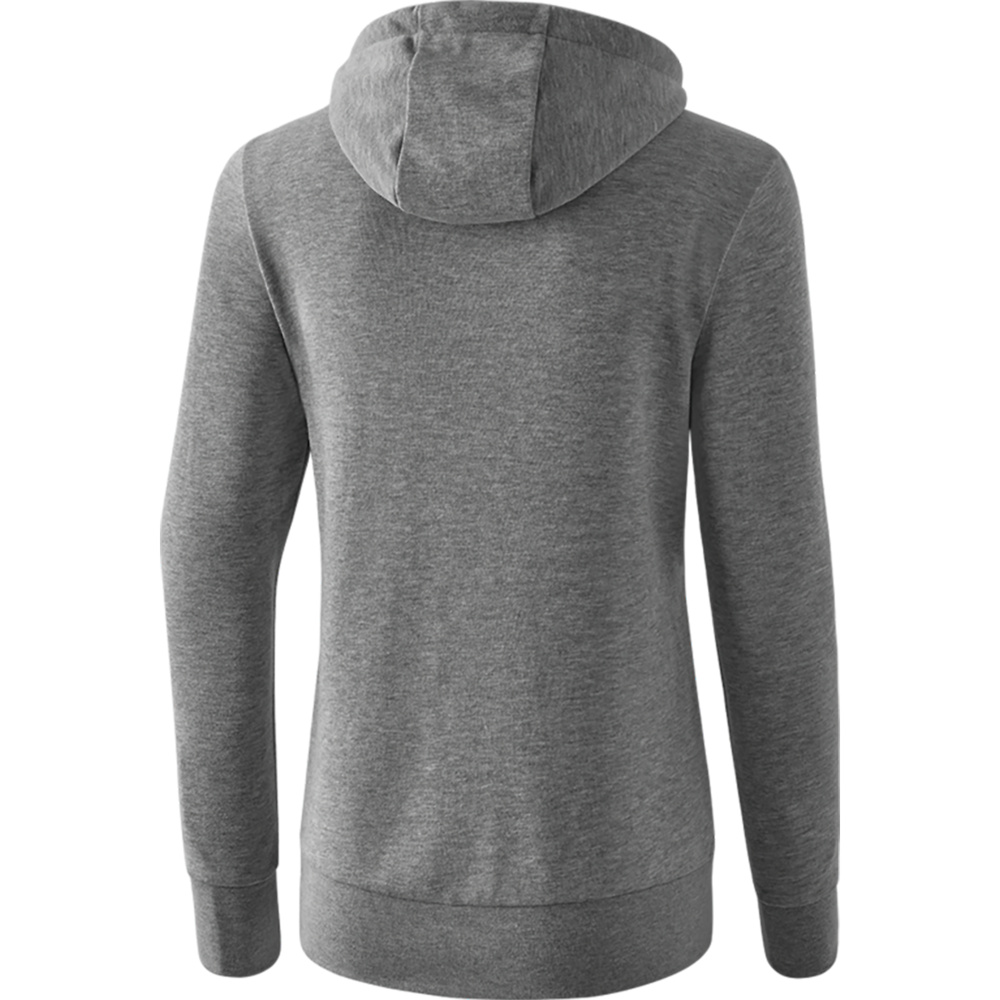 SUDADERA CON CAPUCHA ERIMA, GRIS MUJER. 