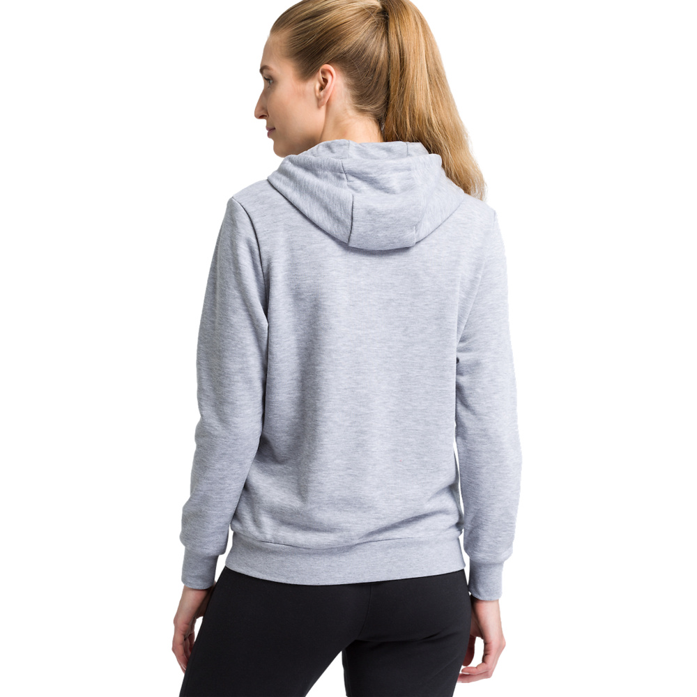 SUDADERA CON CAPUCHA ERIMA, GRIS MUJER. 