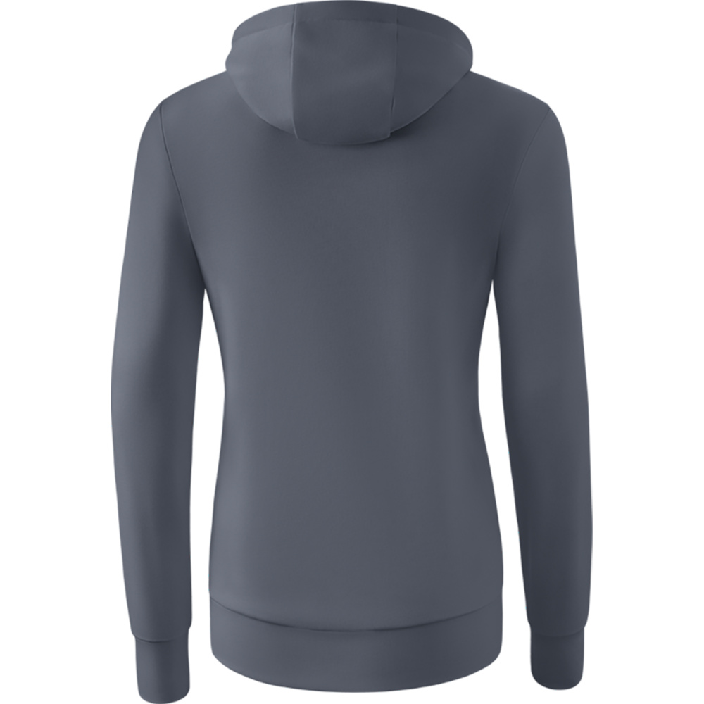 SUDADERA CON CAPUCHA ERIMA, GRIS PIZARRA MUJER. 