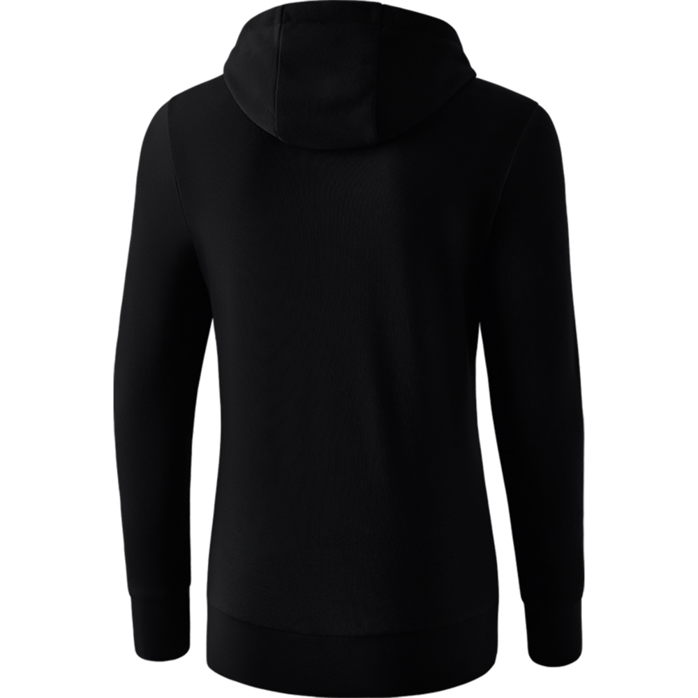 SUDADERA CON CAPUCHA ERIMA, NEGRA MUJER. 