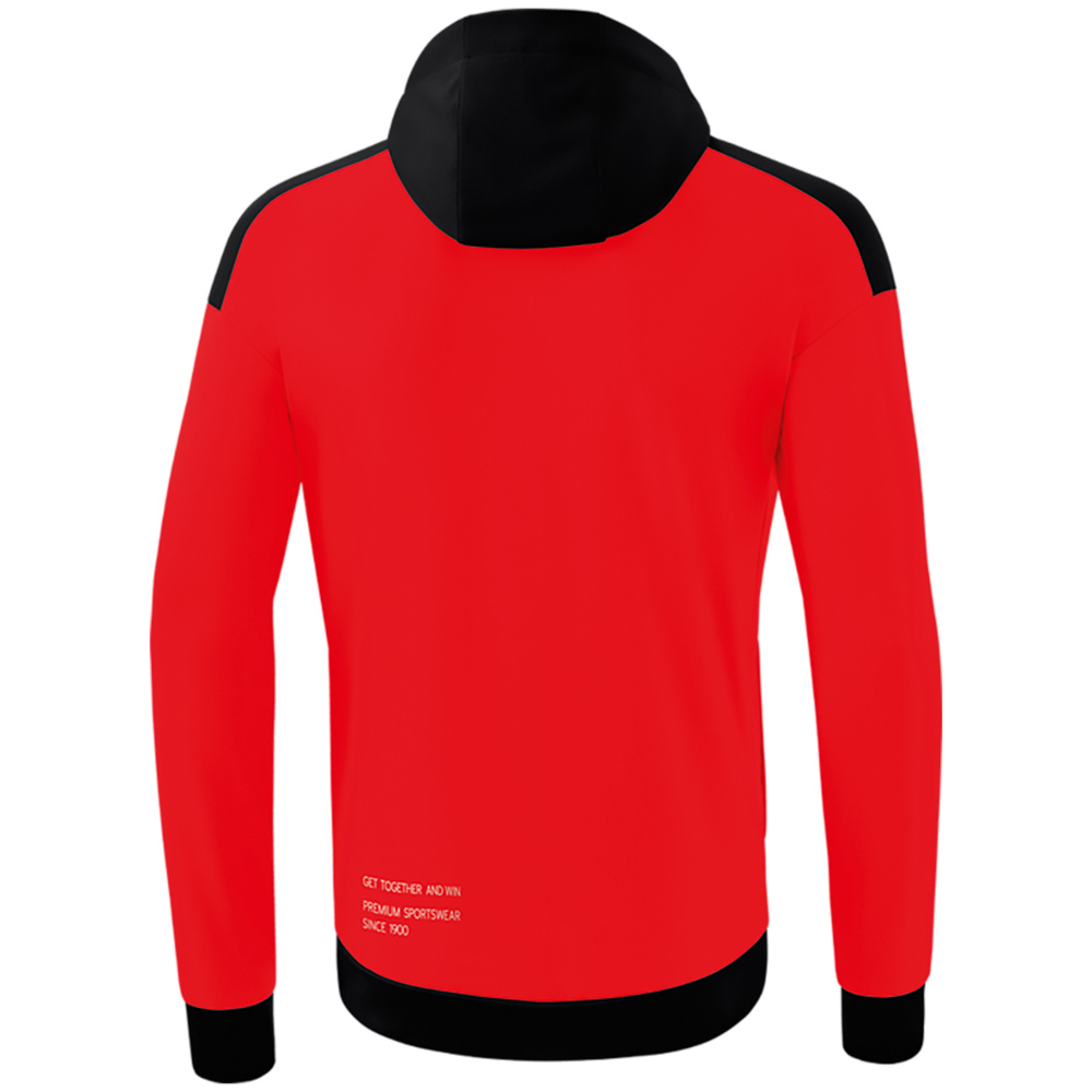 SUDADERA CON CAPUCHA ERIMA CHANGE, ROJA-NEGRA-BLANCA HOMBRE. 