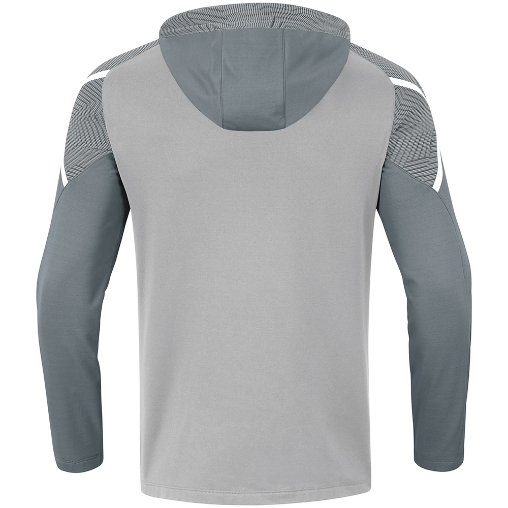 SUDADERA CON CAPUCHA JAKO PERFORMANCE, GRIS-GRIS PIEDRA NIÑO. 