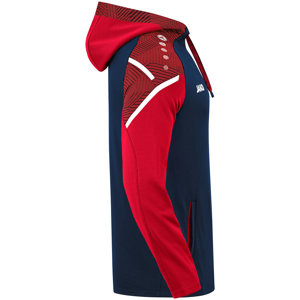 SUDADERA CON CAPUCHA JAKO PERFORMANCE, MARINO-ROJA HOMBRE. 