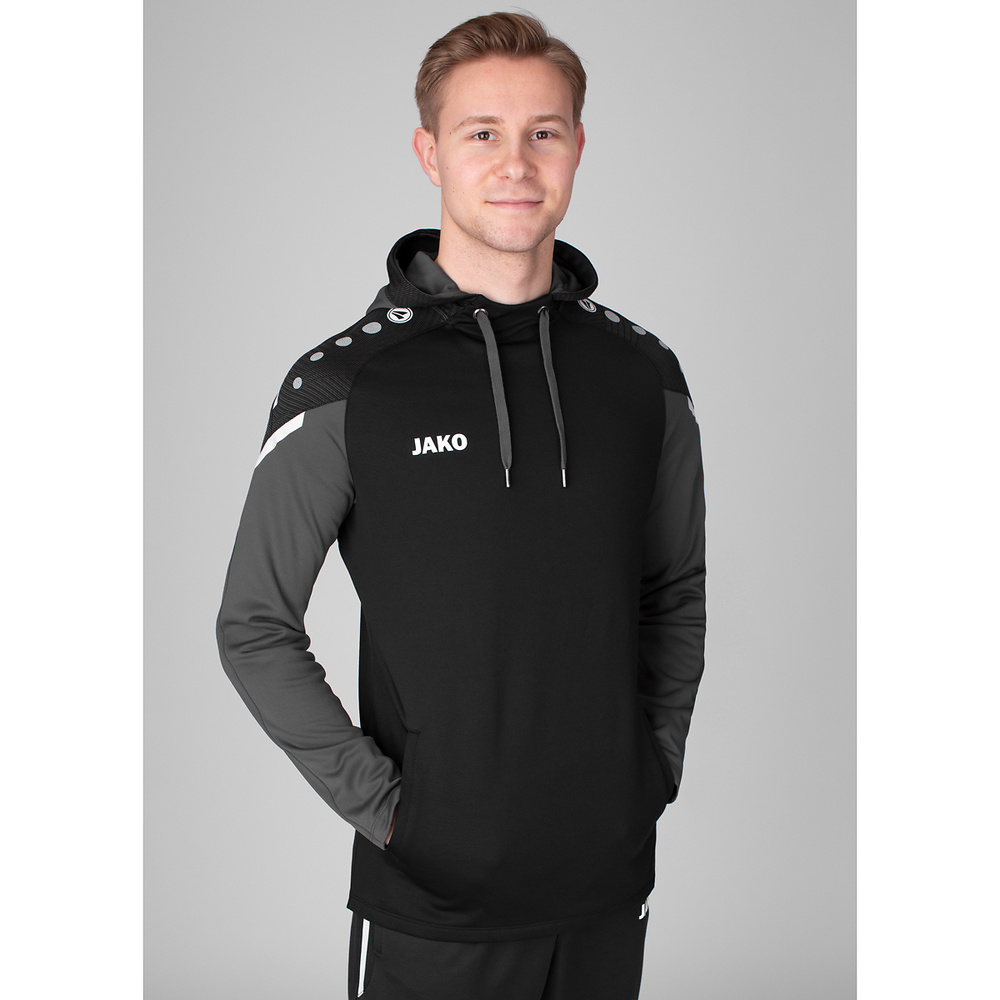 SUDADERA CON CAPUCHA JAKO PERFORMANCE, NEGRA-ANTRACITA HOMBRE. 