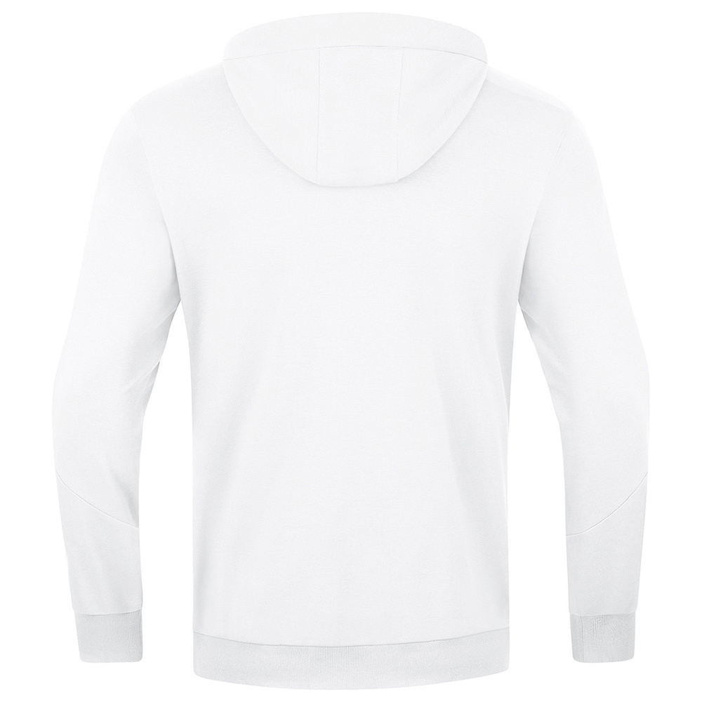 SUDADERA CON CAPUCHA JAKO POWER, BLANCA-NEGRA HOMBRE. 