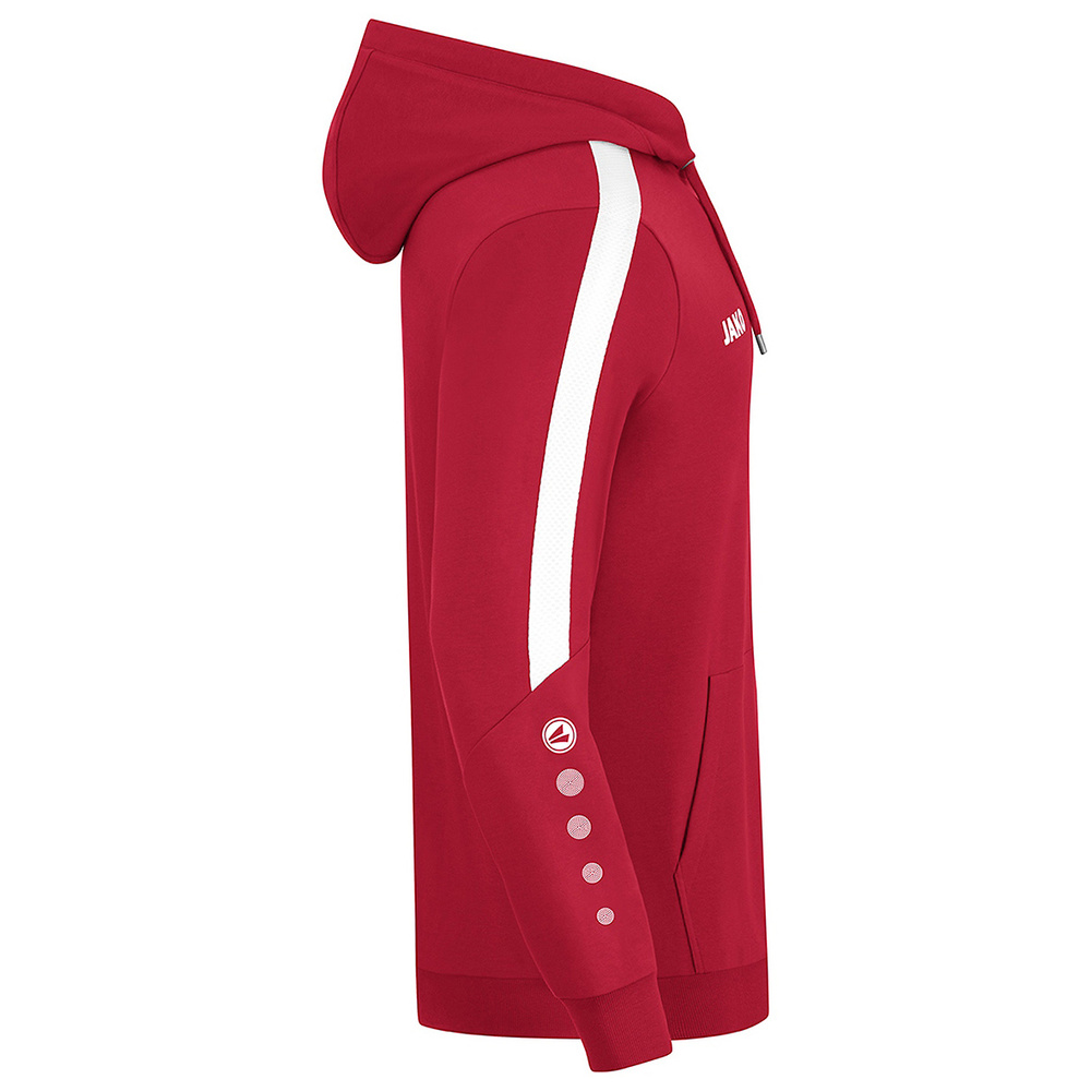 SUDADERA CON CAPUCHA JAKO POWER, ROJA-BLANCA HOMBRE. 