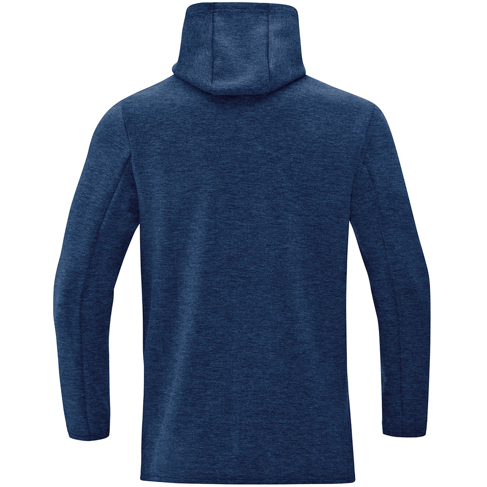 SUDADERA CON CAPUCHA JAKO PREMIUM BASICS, MARINO MELANGE HOMBRE. 