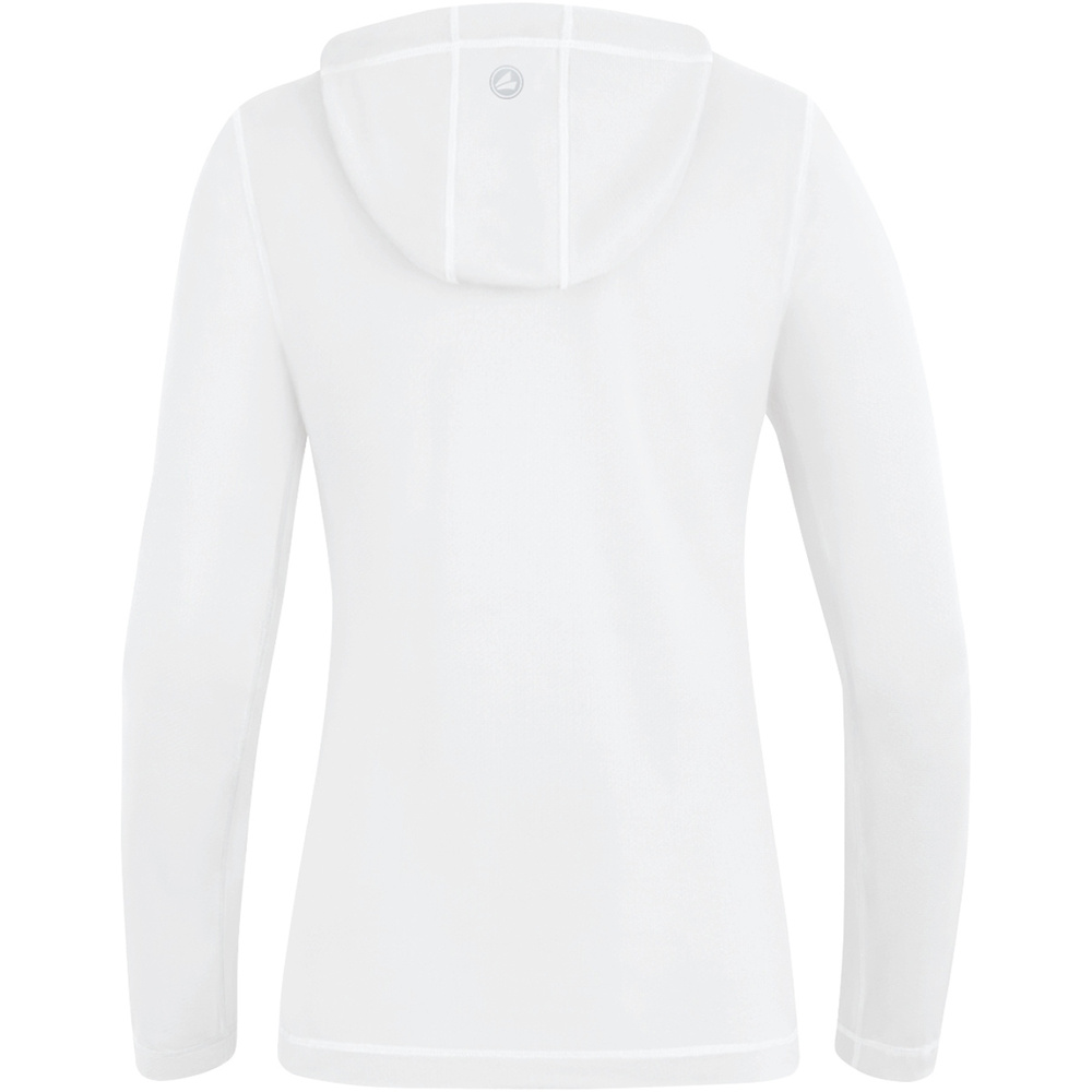 SUDADERA CON CAPUCHA JAKO RUN 2.0, BLANCA MUJER. 