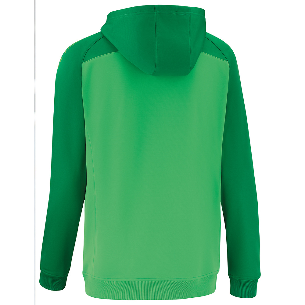 SUDADERA CON CAPUCHA SALLERX.72, VERDE-ESMERALDA-BLANCO UNISEX. 